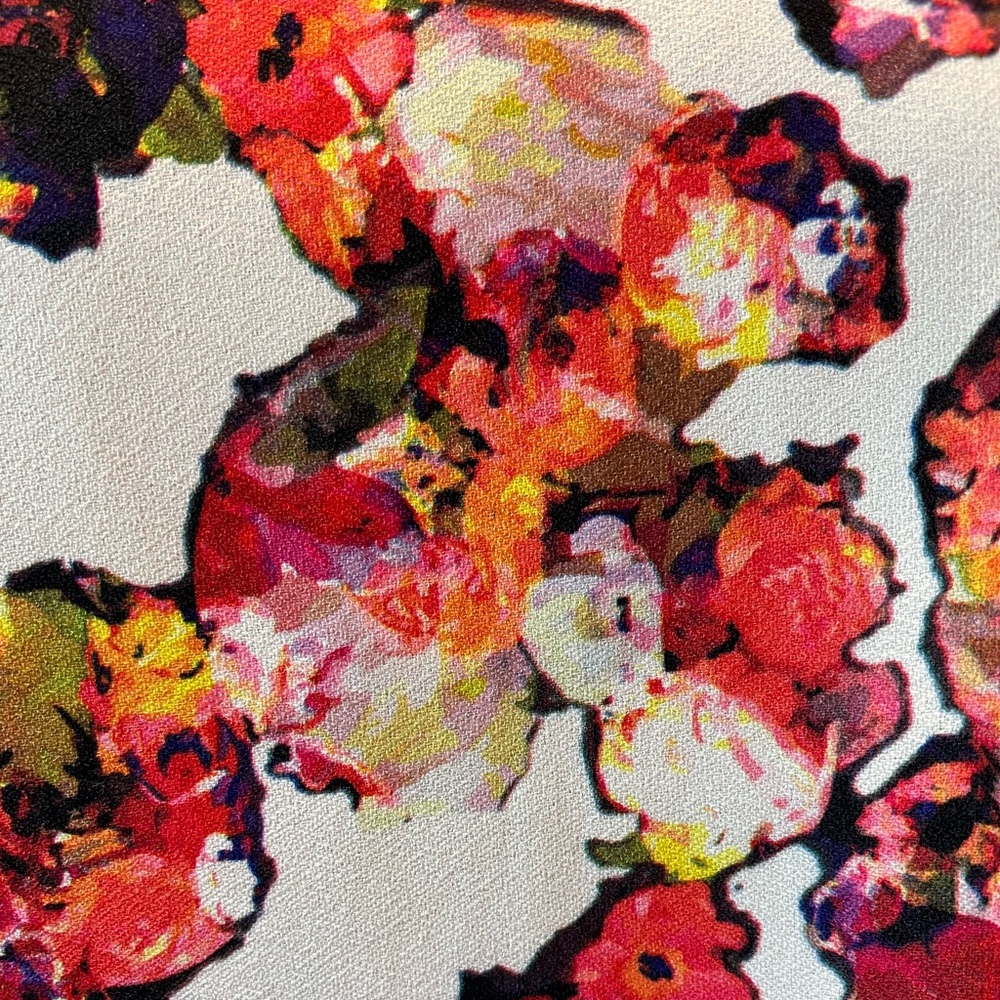 EUC 💐 Anthropologie Watercolor Floral Short Sleeve Shift Dress Sz 6 / M - Picture 7 of 10